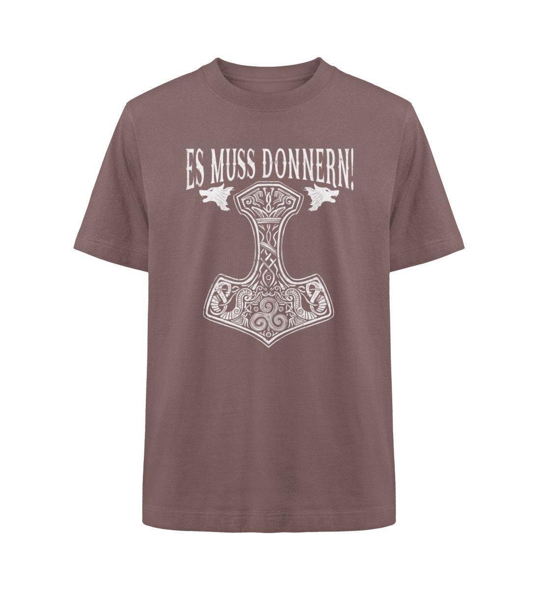 Es Muss Donnern Thors Hammer Heavy Oversized Shirt - Nordic Viking Wear