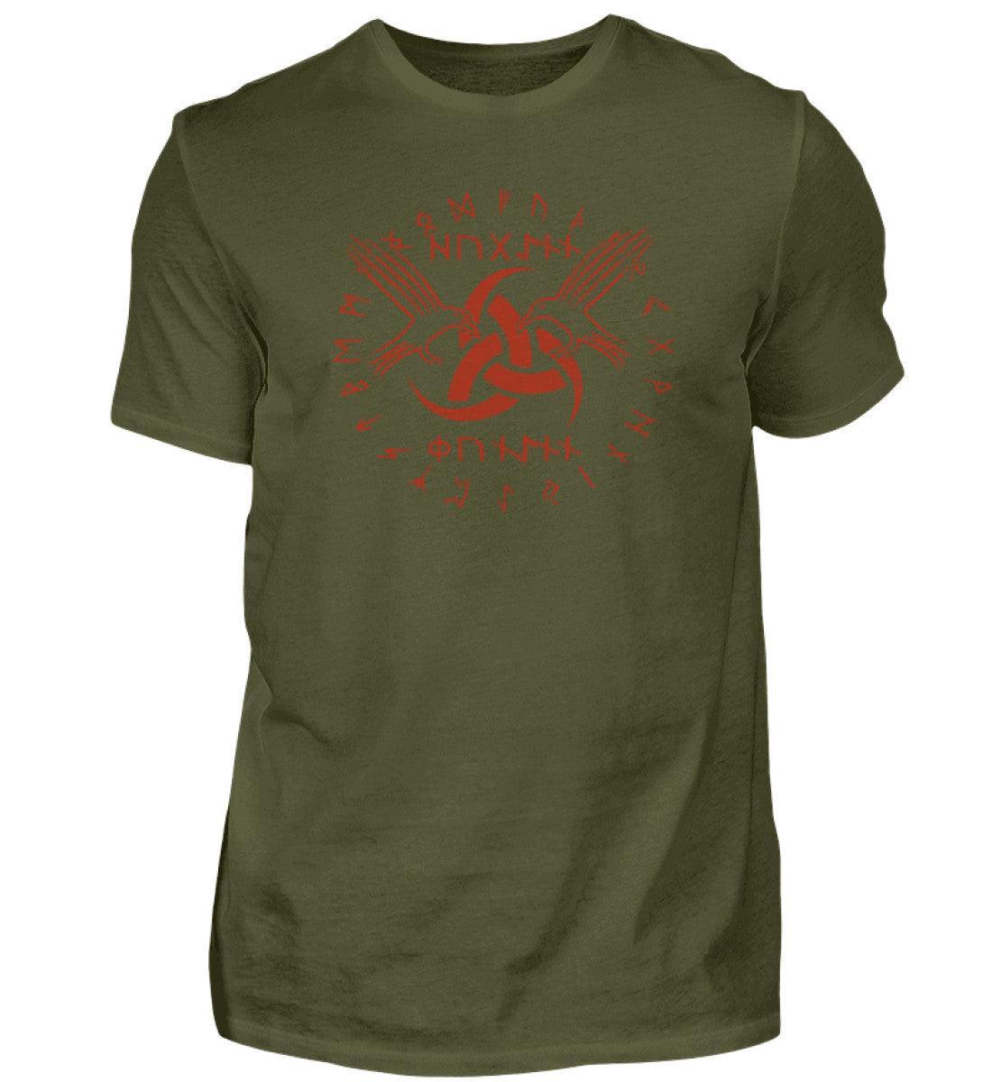 Wikinger-Shirt "Odins Boten" - Huginn und Muninn mit Gjallarhorn - Nordic Viking Wear