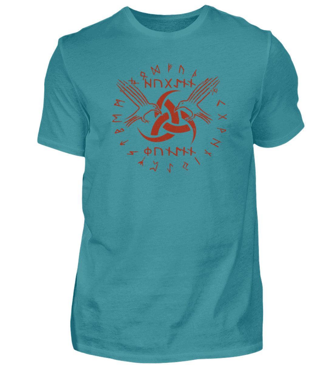 Wikinger-Shirt "Odins Boten" - Huginn und Muninn mit Gjallarhorn - Nordic Viking Wear
