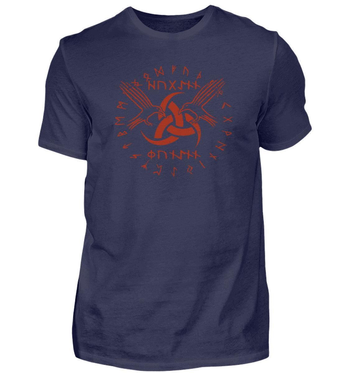 Wikinger-Shirt "Odins Boten" - Huginn und Muninn mit Gjallarhorn - Nordic Viking Wear