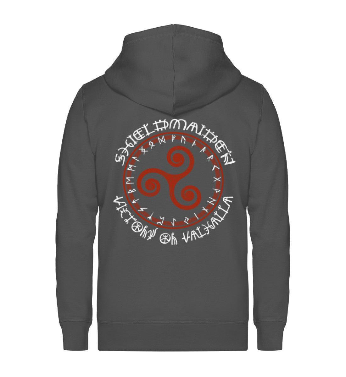 Triskelion Ehre: Schildmaiden Organic Zipper mit Runenkreis – Für Kriegerinnen des Alltags - Nordic Viking Wear
