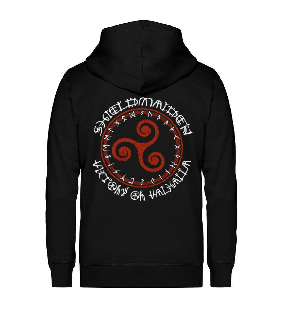 Triskelion Ehre: Schildmaiden Organic Zipper mit Runenkreis – Für Kriegerinnen des Alltags - Nordic Viking Wear