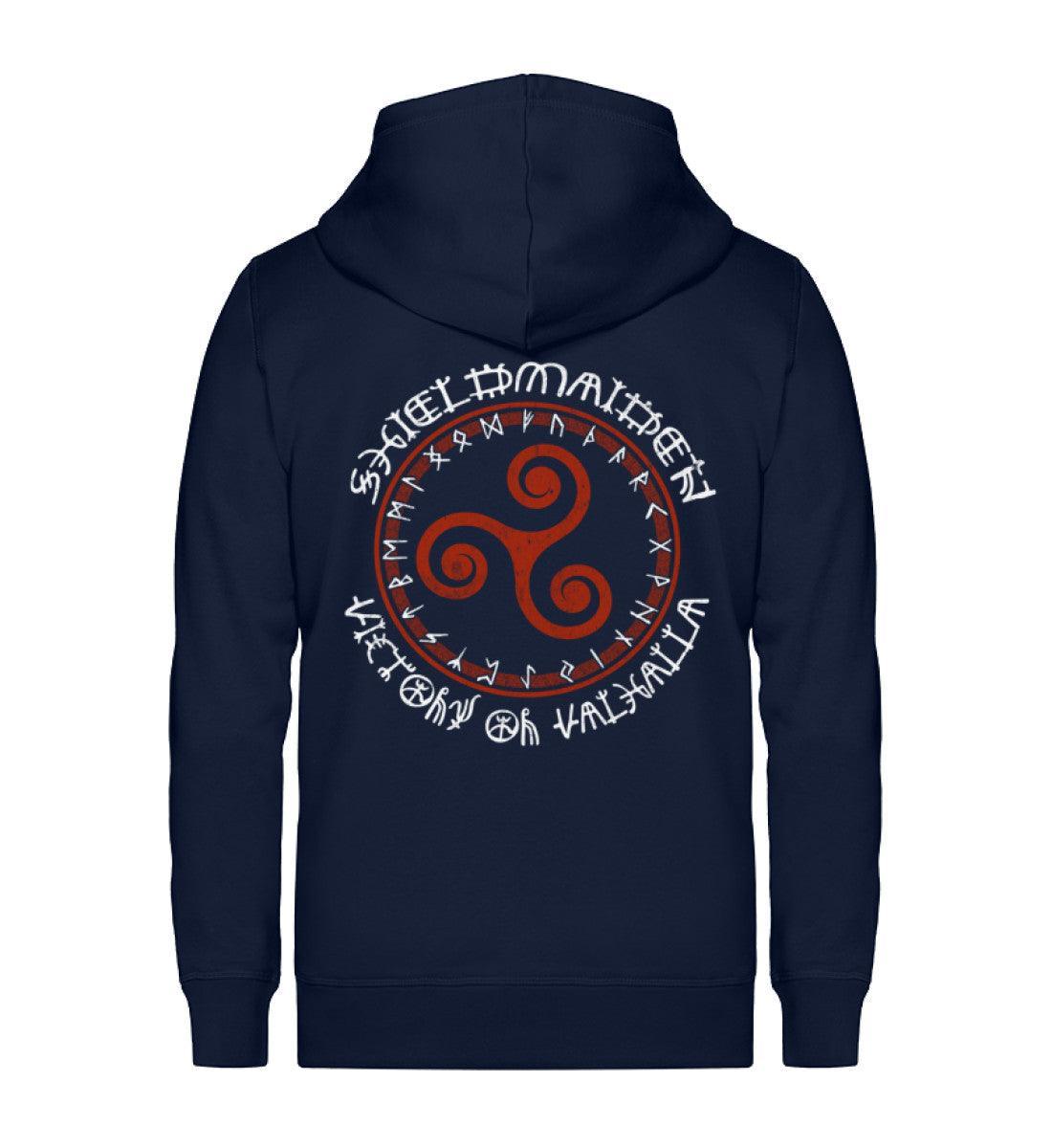 Triskelion Ehre: Schildmaiden Organic Zipper mit Runenkreis – Für Kriegerinnen des Alltags - Nordic Viking Wear