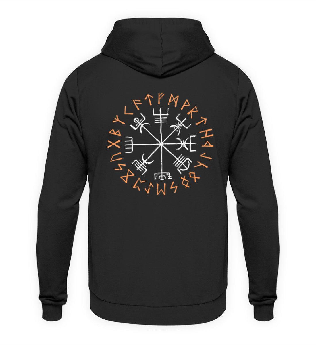 Wikinger Vegvisir Hoodie - Kompass Runen Symbol Tee - Nordischer Navigationspfad Hoodie - Nordic Viking Wear