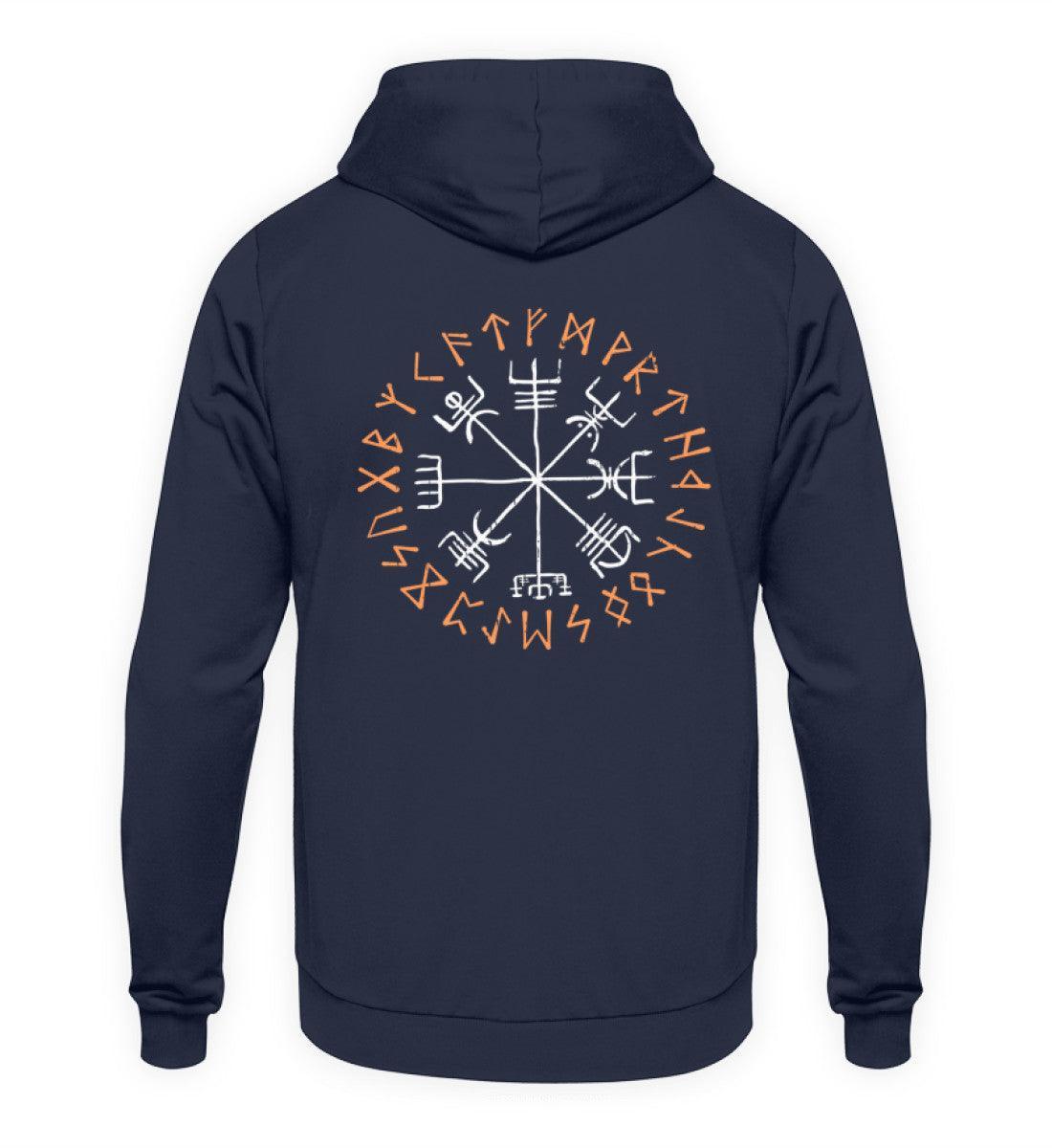 Wikinger Vegvisir Hoodie - Kompass Runen Symbol Tee - Nordischer Navigationspfad Hoodie - Nordic Viking Wear