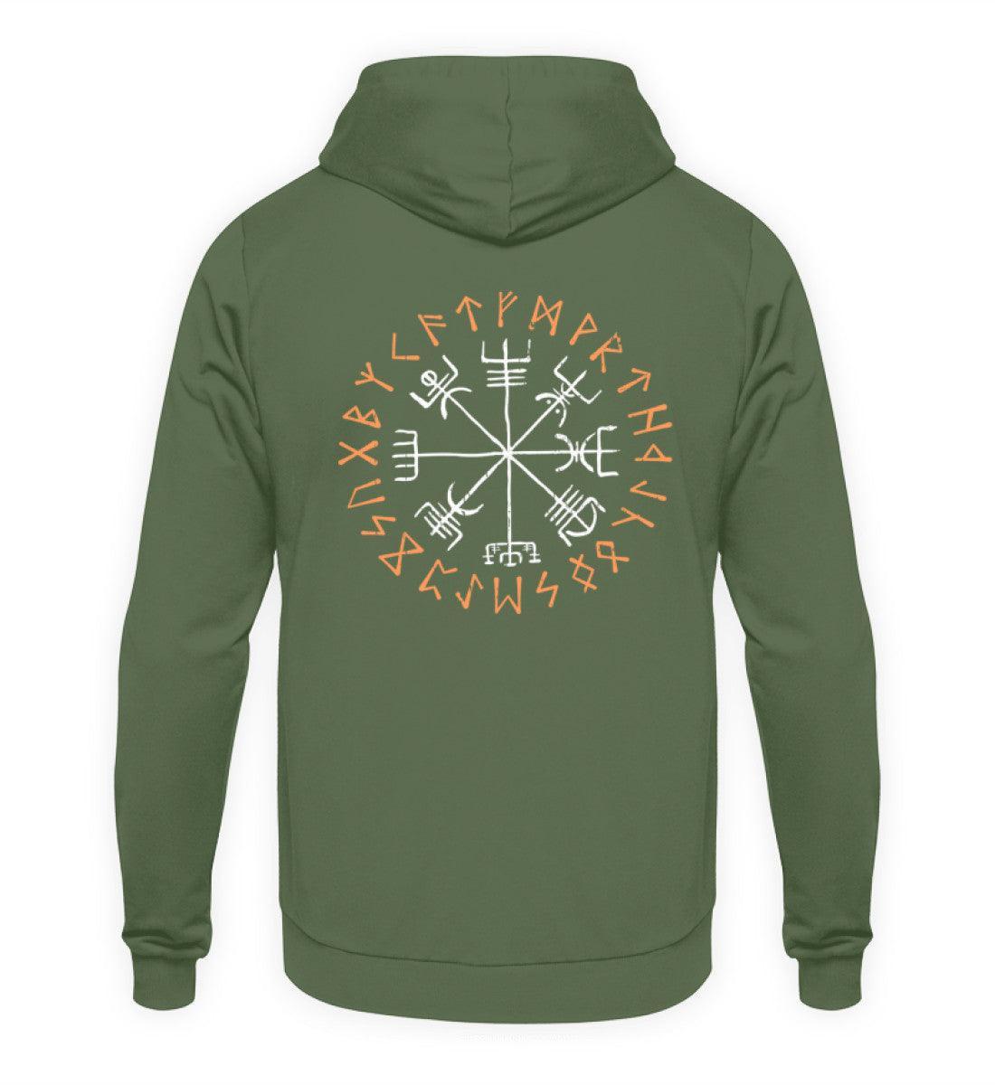 Wikinger Vegvisir Hoodie - Kompass Runen Symbol Tee - Nordischer Navigationspfad Hoodie - Nordic Viking Wear