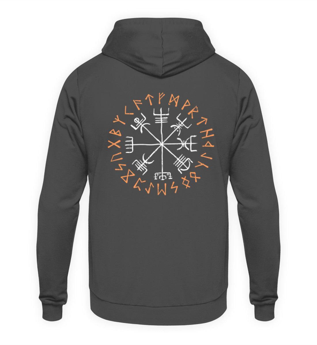 Wikinger Vegvisir Hoodie - Kompass Runen Symbol Tee - Nordischer Navigationspfad Hoodie - Nordic Viking Wear