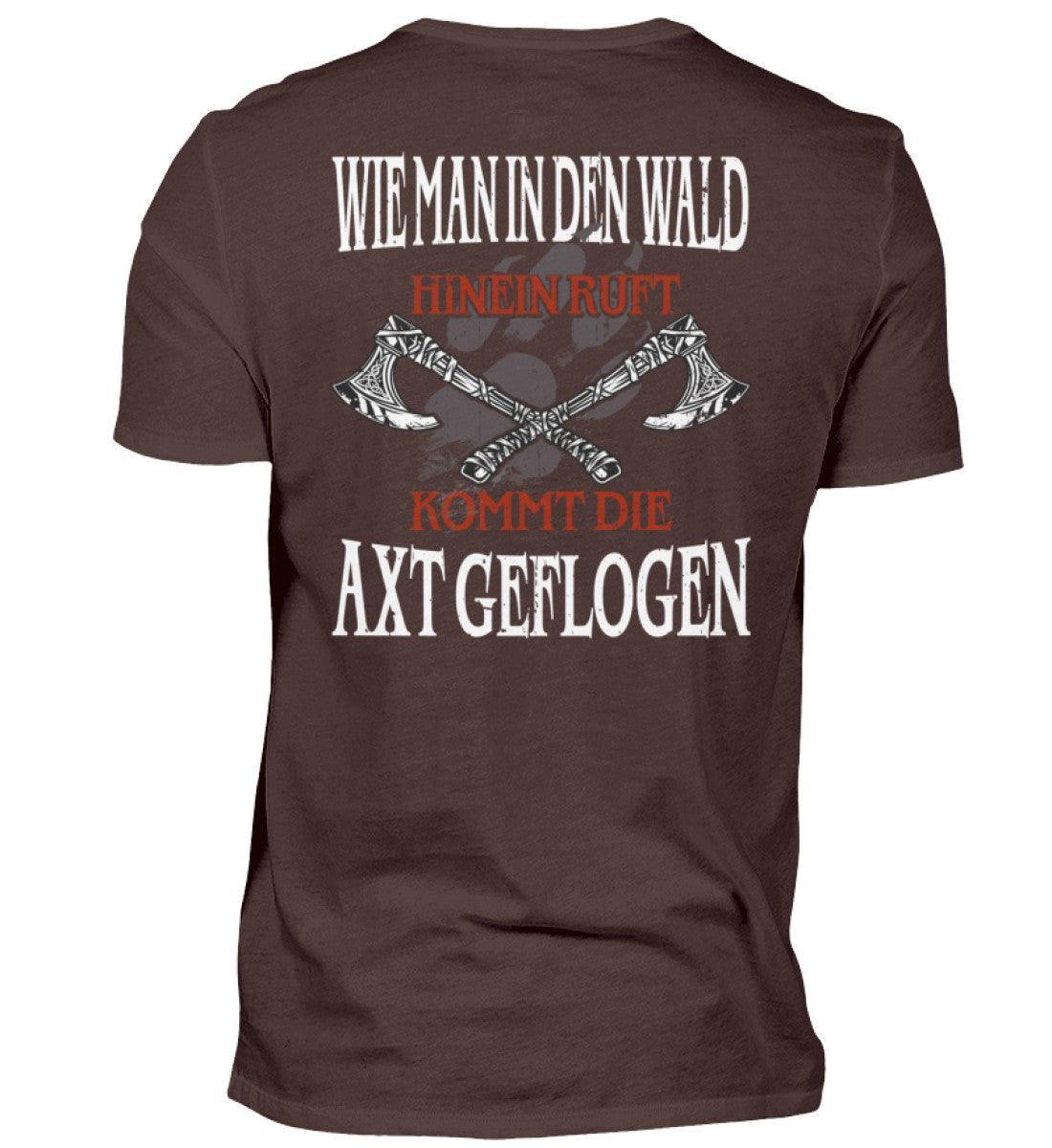 Wikinger T-Shirt – "Wie man in den Wald hineinruft, kommt die Axt geflogen" - Nordic Viking Wear