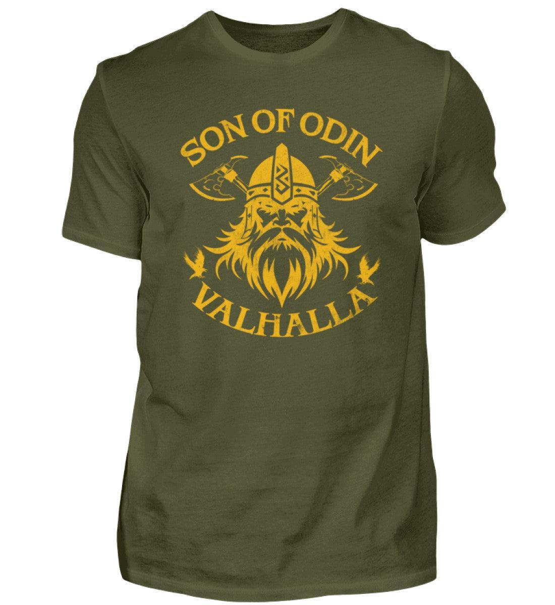 Wikinger T-Shirt 'Son of Odin – Valhalla' – Stolz und Entschlossenheit - Nordic Viking Wear