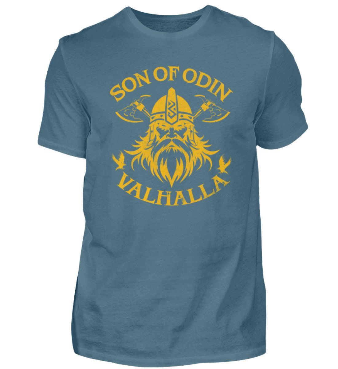 Wikinger T-Shirt 'Son of Odin – Valhalla' – Stolz und Entschlossenheit - Nordic Viking Wear