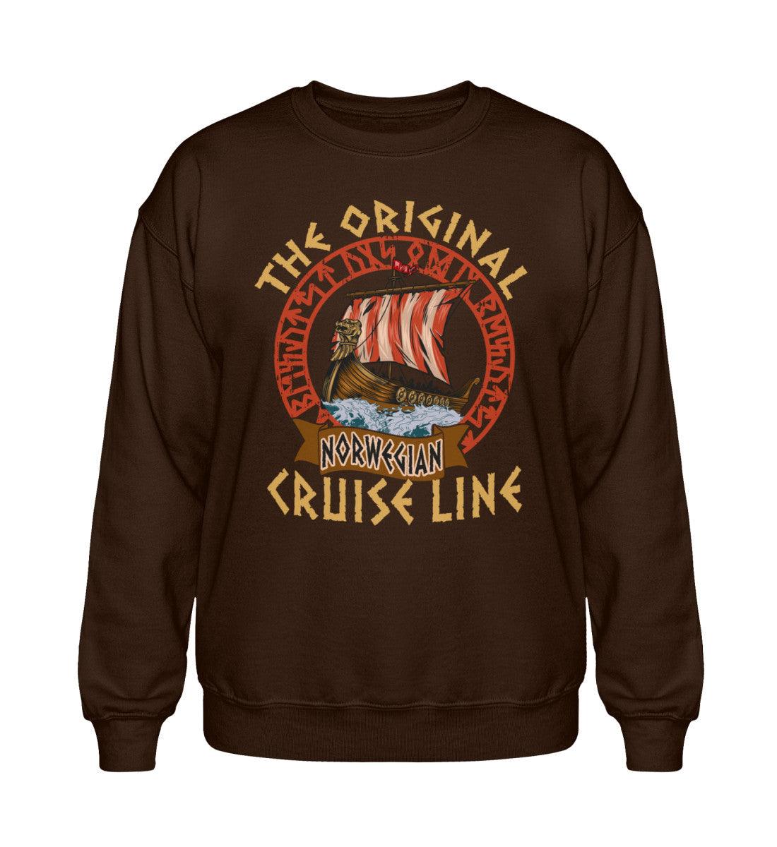 The Original Norwegian Cruise Line – Wikinger Heavy Sweatshirt mit Drachenboot - Nordic Viking Wear