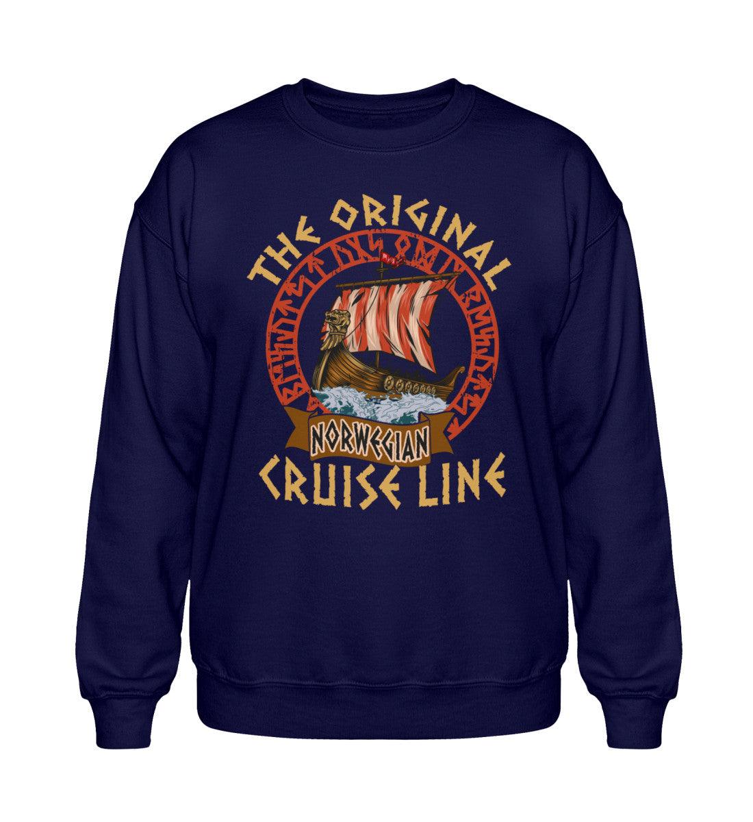 The Original Norwegian Cruise Line – Wikinger Heavy Sweatshirt mit Drachenboot - Nordic Viking Wear