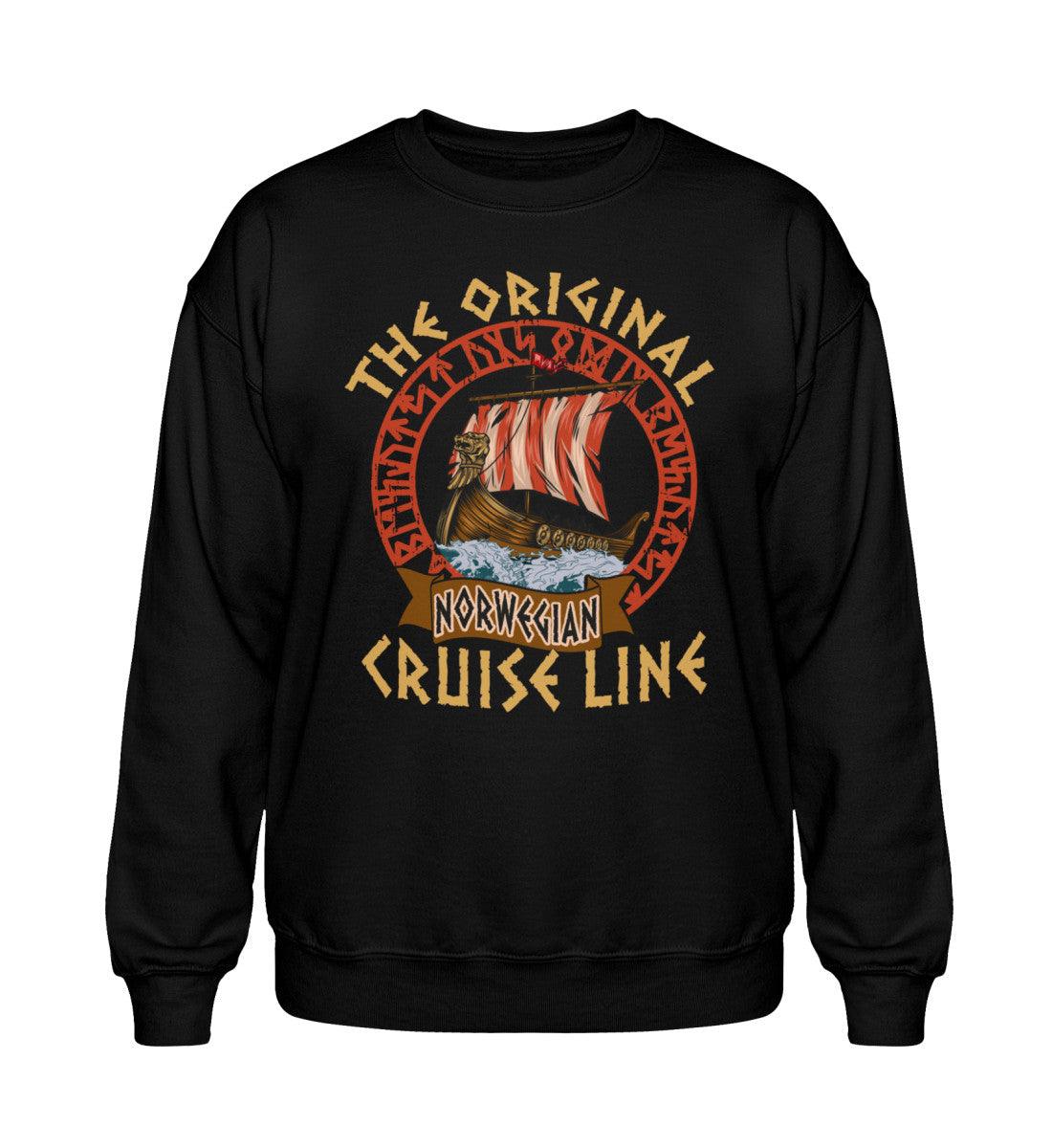 The Original Norwegian Cruise Line – Wikinger Heavy Sweatshirt mit Drachenboot - Nordic Viking Wear