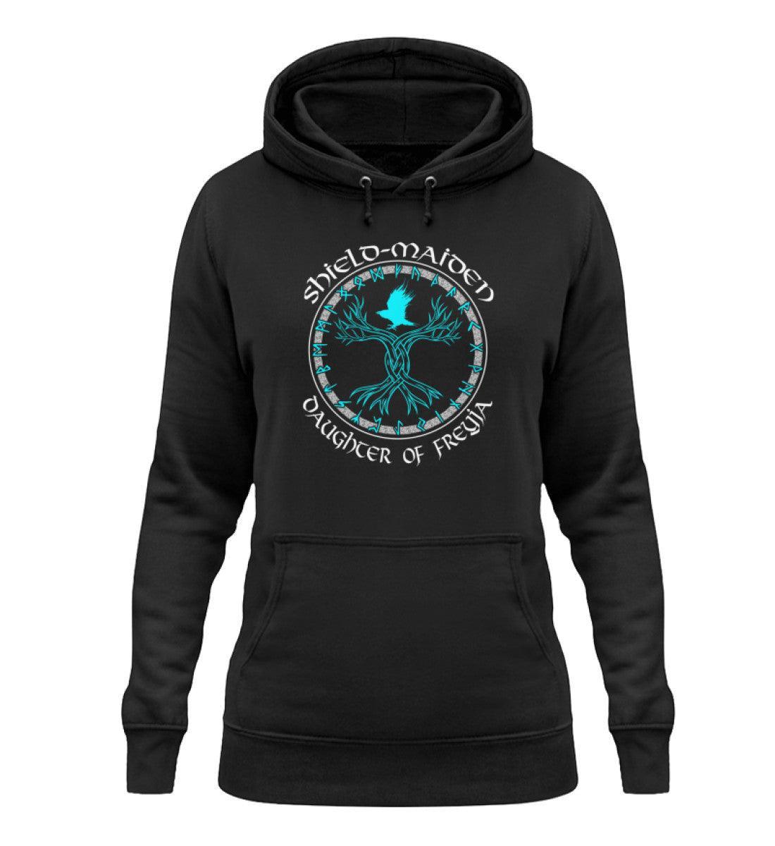 Schildmaiden Hoodie mit "Daughter Of Freyja" Aufdruck | Nordischer Stolz | Ideales Geschenk für Wikinger-Fans - Nordic Viking Wear