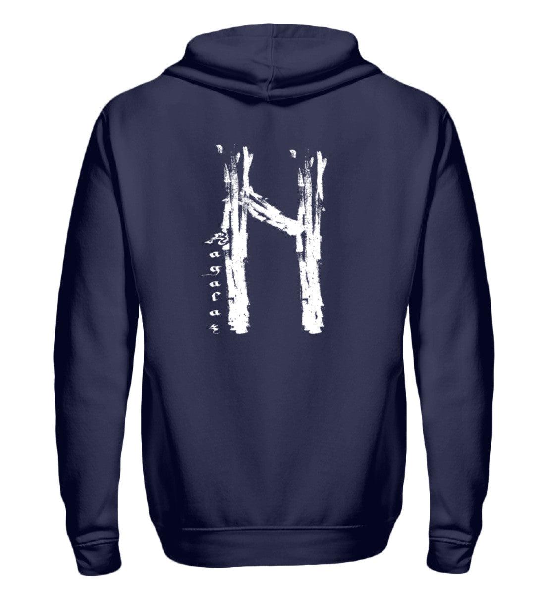 ⚡ Zipp-Hoodie "Hagalaz Rune" – Nordische Kraft & Schicksal ⚡ - Nordic Viking Wear