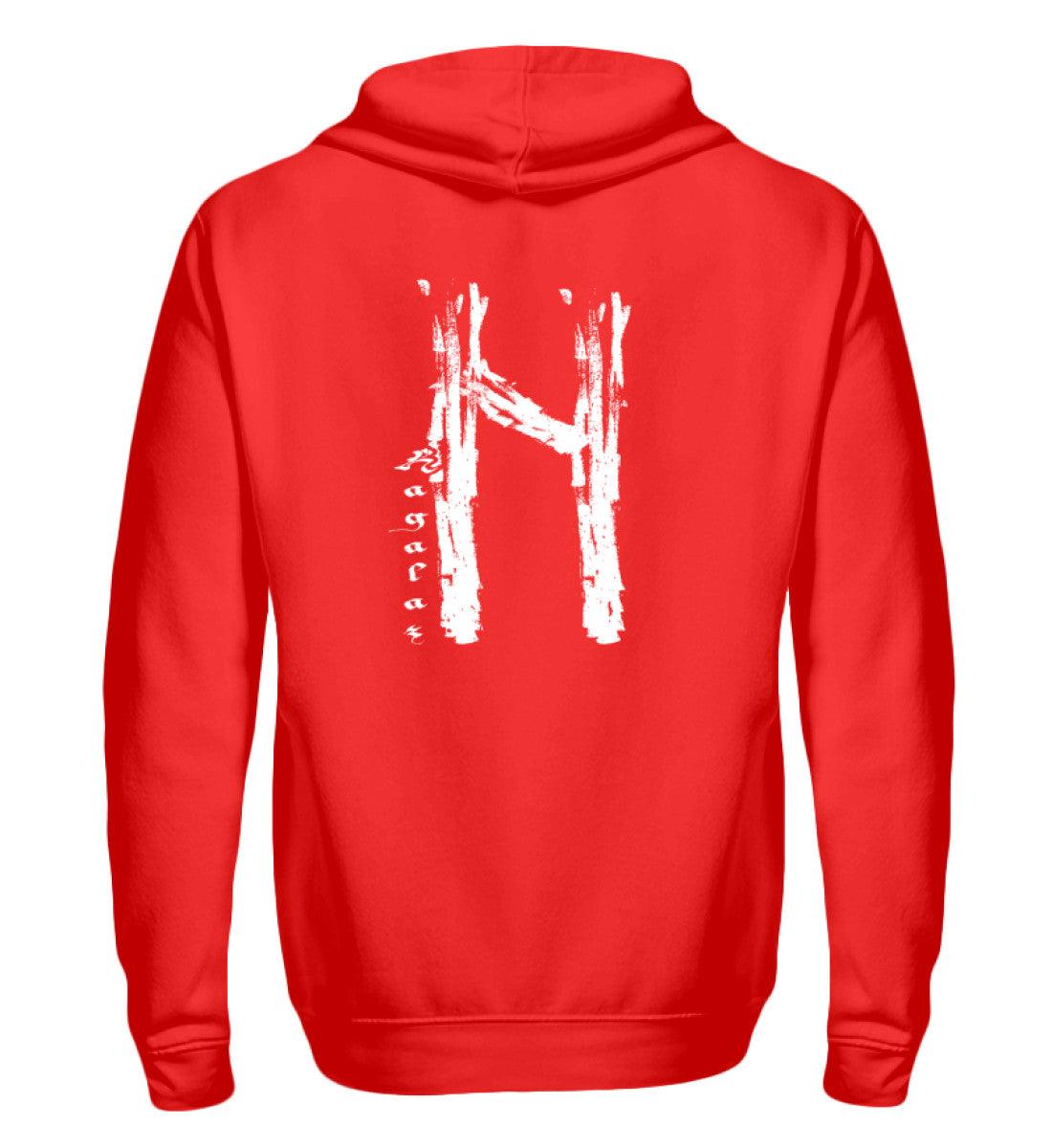 ⚡ Zipp-Hoodie "Hagalaz Rune" – Nordische Kraft & Schicksal ⚡ - Nordic Viking Wear