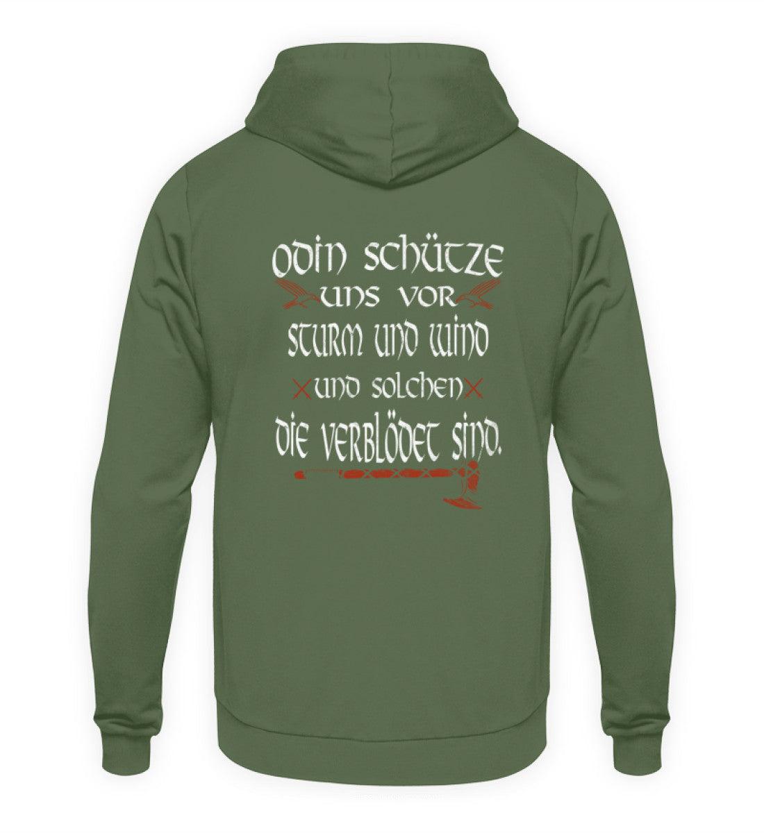 Wikinger Hoodie mit Odin-Spruch – "Odin schütze uns vor Sturm und Wind" – Nordische Geschenkidee - Nordic Viking Wear