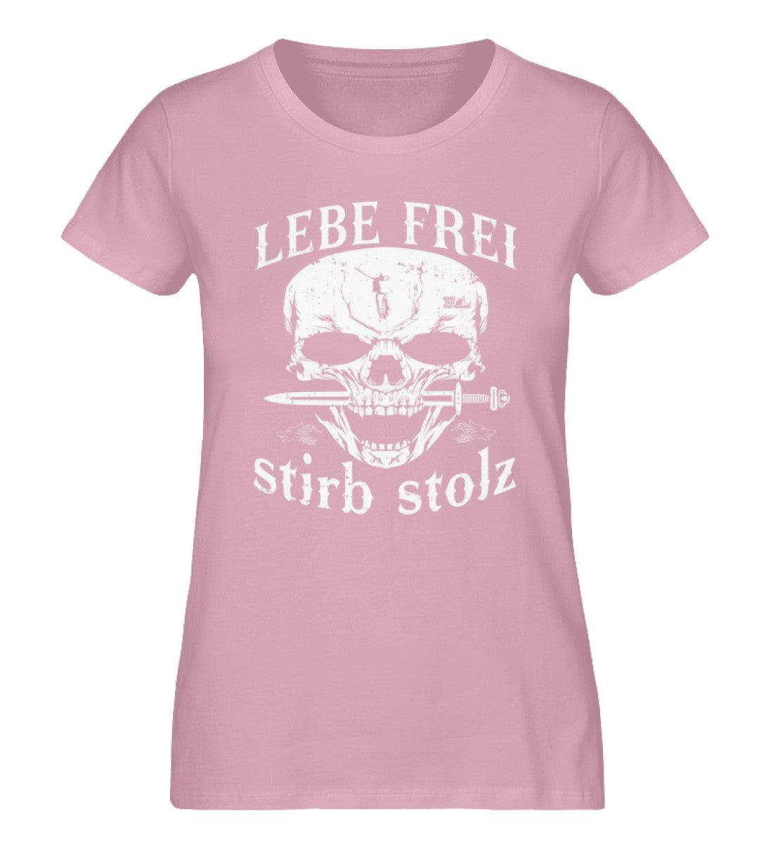 Lebe Frei, Stirb Stolz – Schildmaiden Expresser Shirt mit Totenkopf und Schwert-Design - Nordic Viking Wear