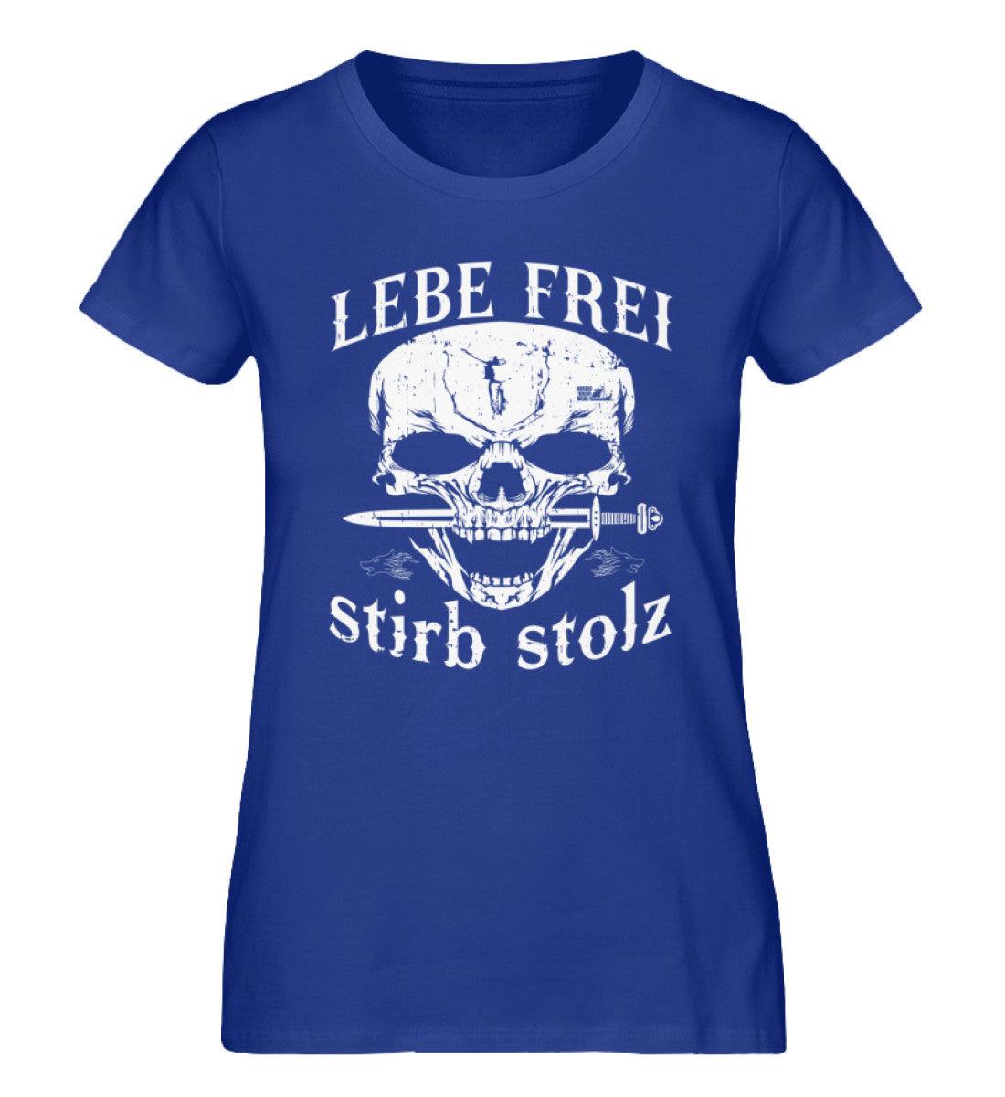 Lebe Frei, Stirb Stolz – Schildmaiden Expresser Shirt mit Totenkopf und Schwert-Design - Nordic Viking Wear