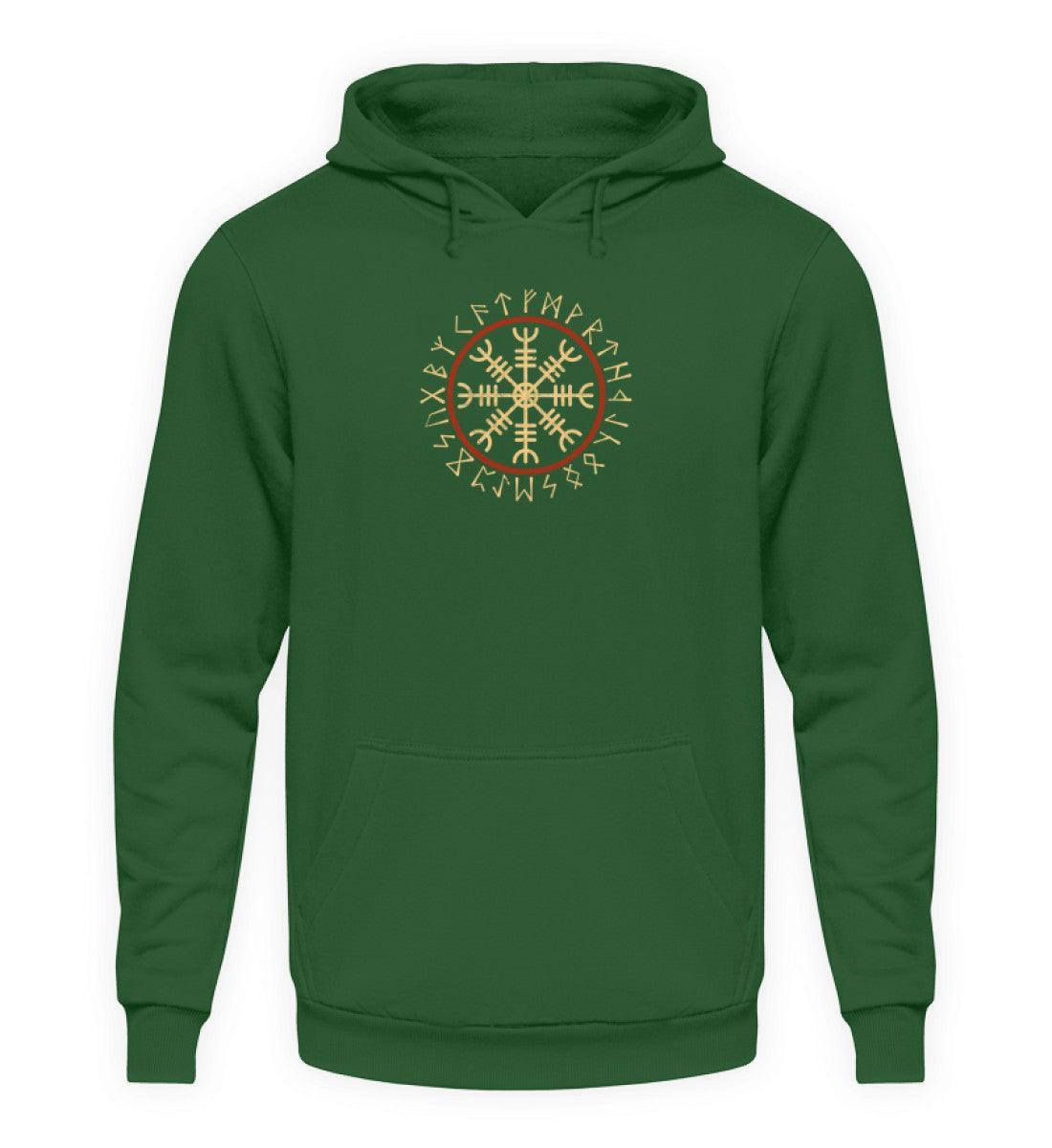 Wikinger Helm Of Awe Mit Runenkreis Hoodie - Herren Kapuzenpullover - Nordic Viking Wear