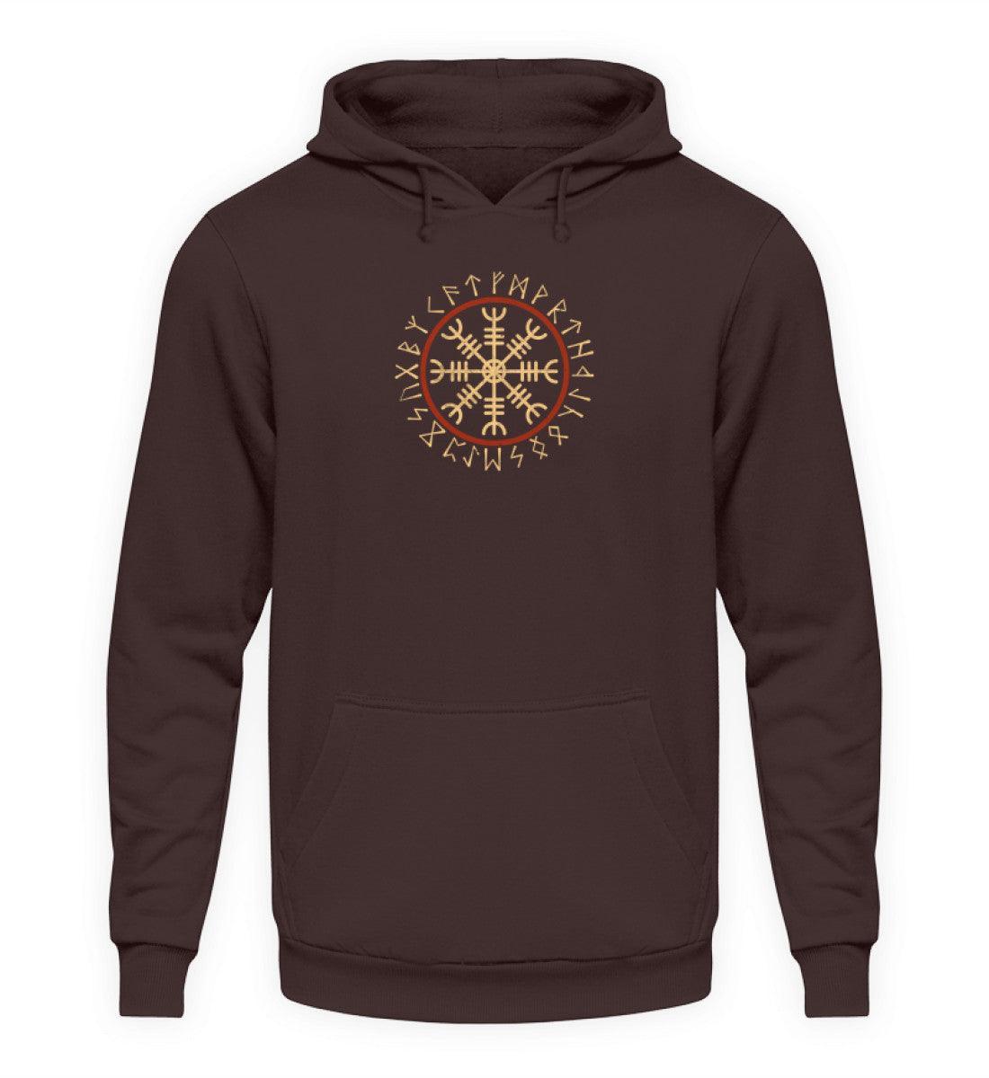 Wikinger Helm Of Awe Mit Runenkreis Hoodie - Herren Kapuzenpullover - Nordic Viking Wear