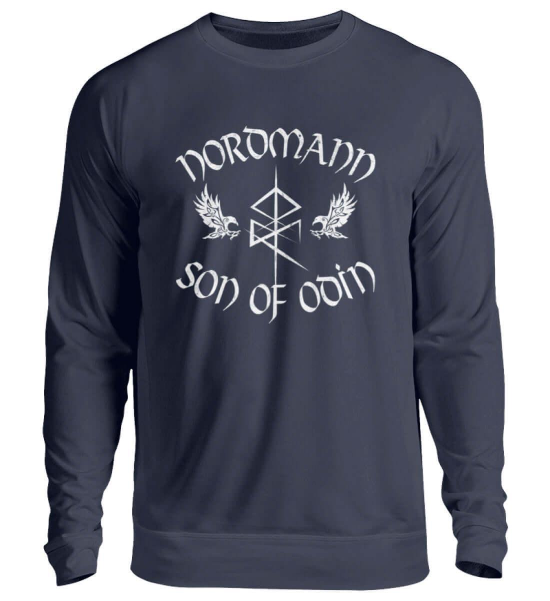 Wikinger Sweatshirt 'Nordmann - Son of Odin' – Ehre und Stolz der nordischen Krieger - Nordic Viking Wear