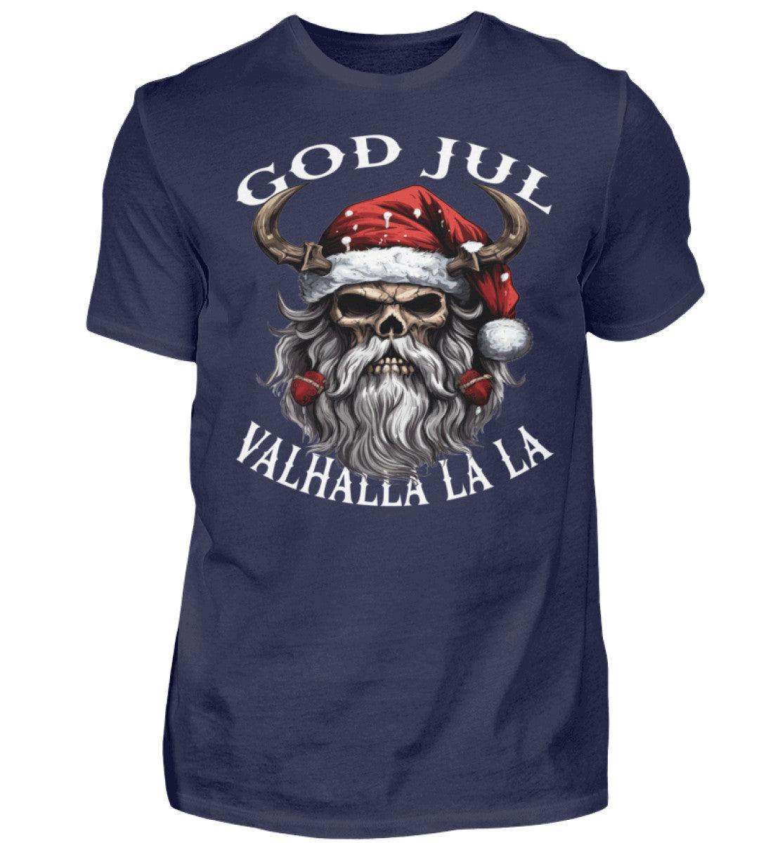 Weihnachts-Wikinger-Shirt mit Schädelmotiv God Jul - Nordic Viking Wear