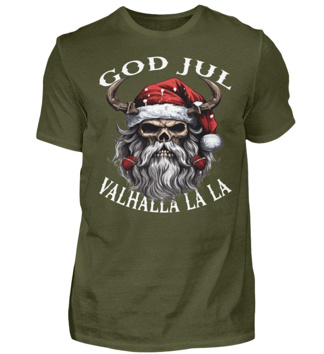Weihnachts-Wikinger-Shirt mit Schädelmotiv God Jul - Nordic Viking Wear