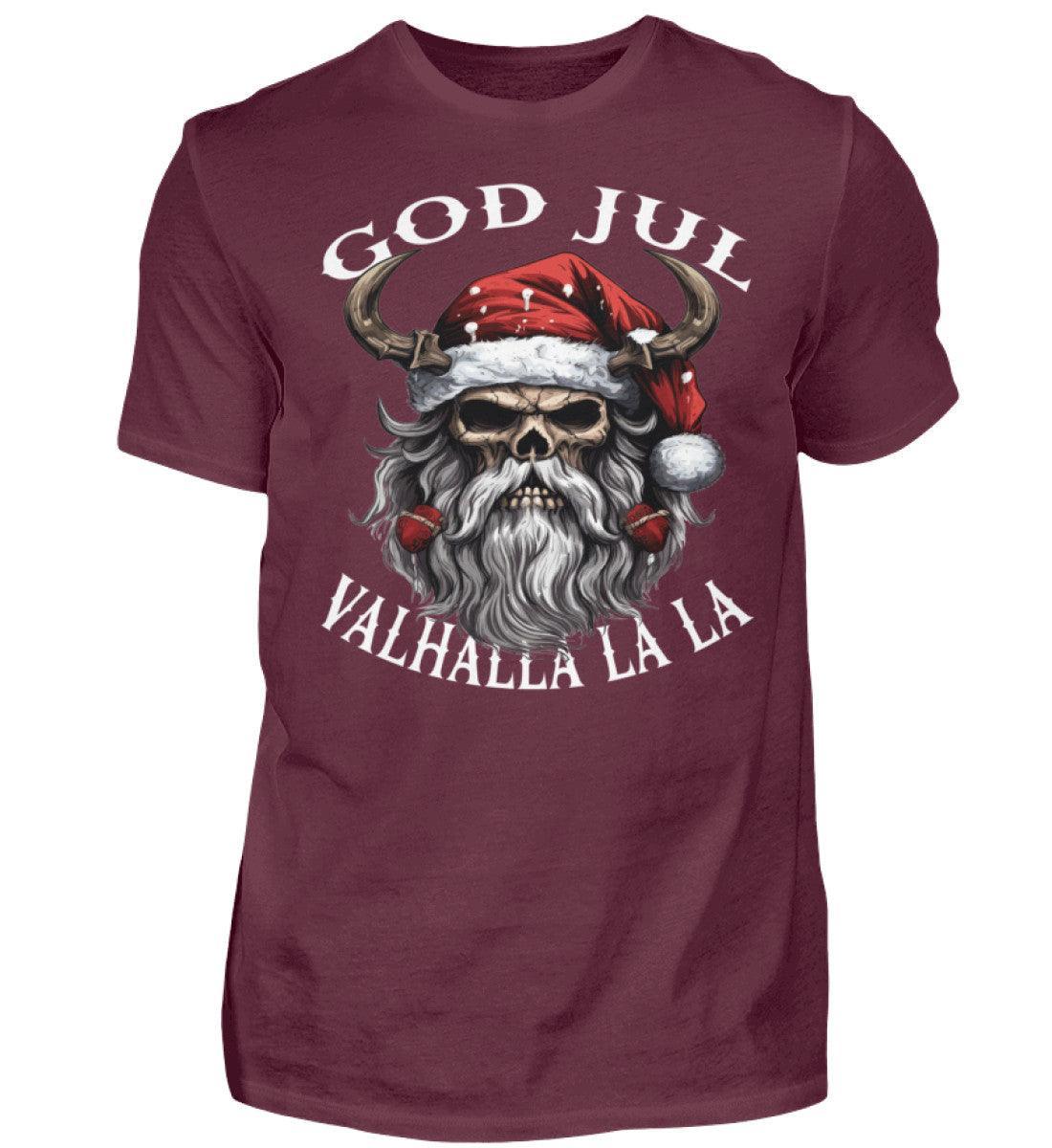 Weihnachts-Wikinger-Shirt mit Schädelmotiv God Jul - Nordic Viking Wear