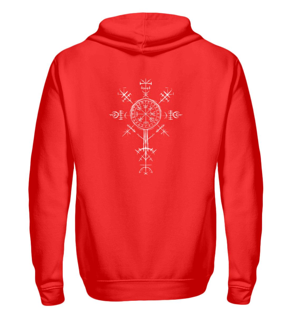 🛡️ Vegvisir Wikinger-Zipp-Hoodie – Nordische Magie für wahre Krieger 🛡️ - Nordic Viking Wear