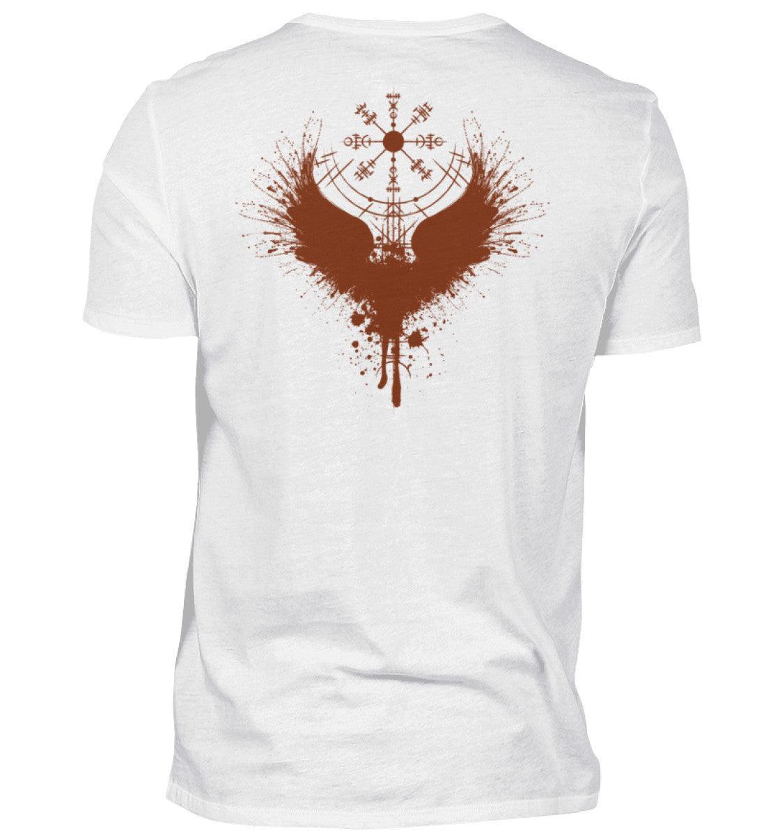Wikinger Schildmaiden T-Shirt mit Blutadler und Vegvisir Design - Nordic Viking Wear