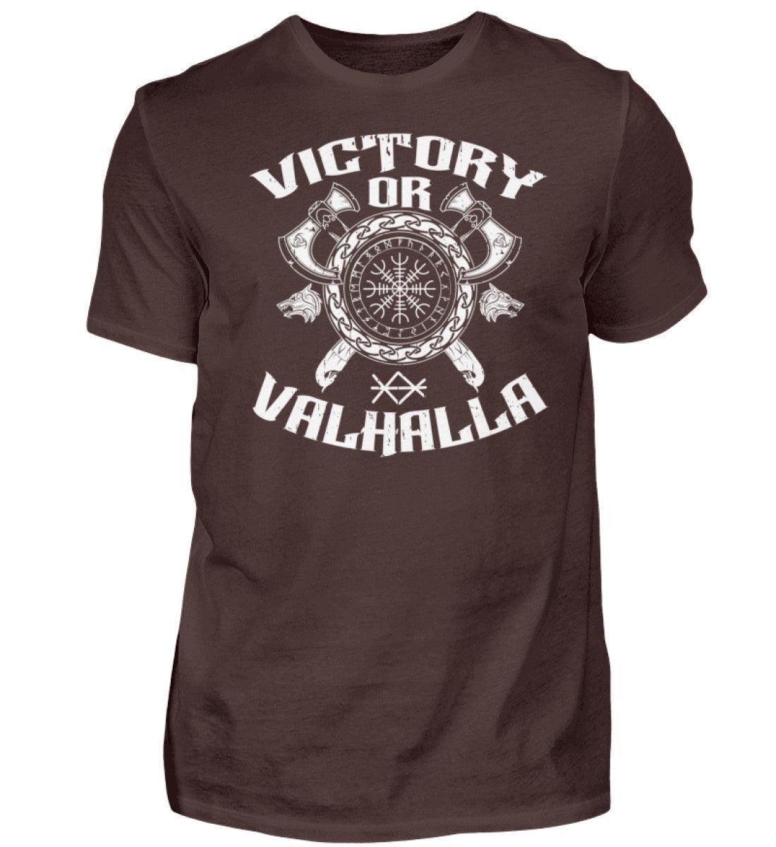 Wikinger Helm Of Awe Premiumshirt "Sieg oder Valhalla" – Kriegergeist in jedem Faden - Nordic Viking Wear