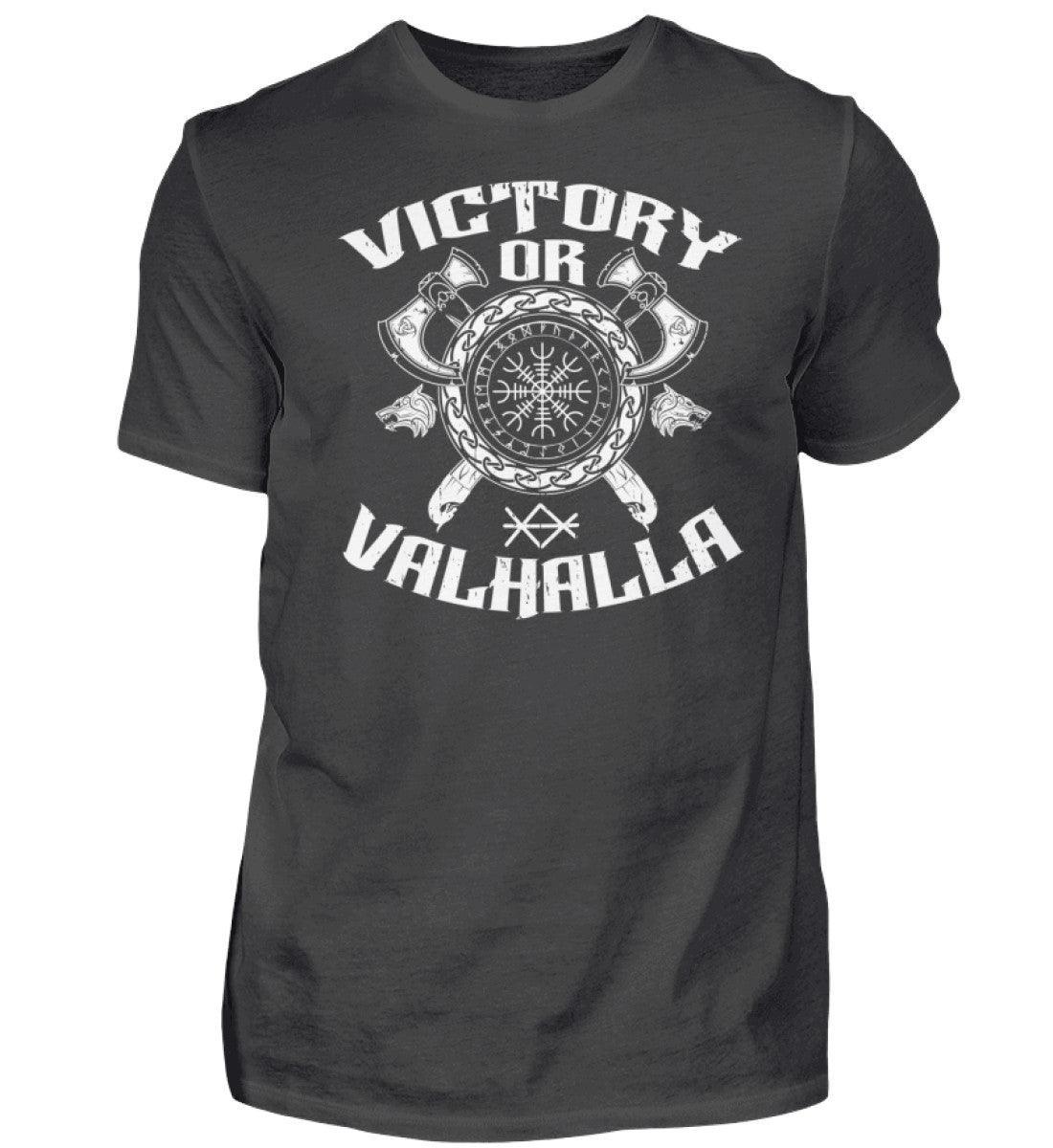 Wikinger Helm Of Awe Premiumshirt "Sieg oder Valhalla" – Kriegergeist in jedem Faden - Nordic Viking Wear