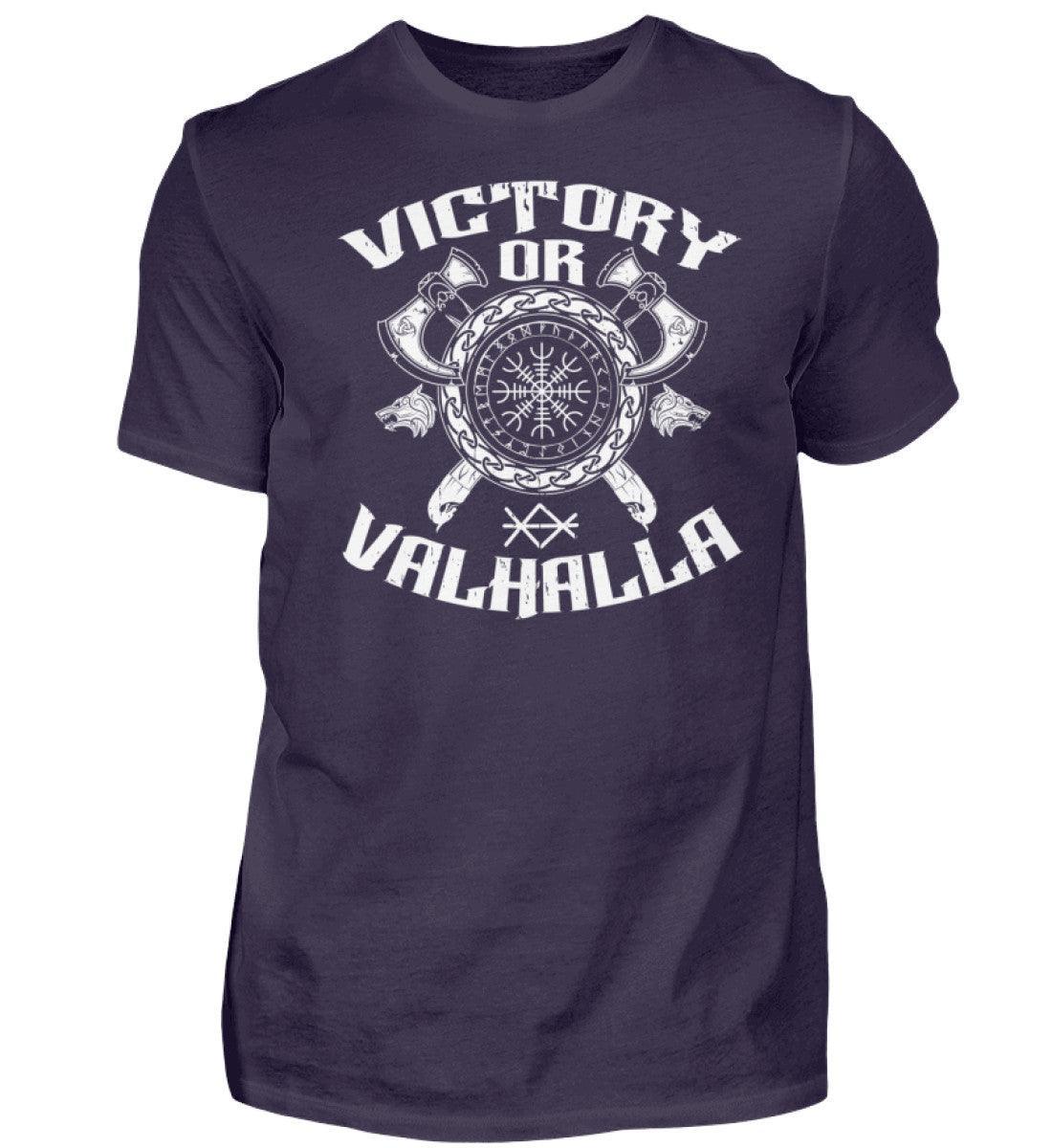 Wikinger Helm Of Awe Premiumshirt "Sieg oder Valhalla" – Kriegergeist in jedem Faden - Nordic Viking Wear
