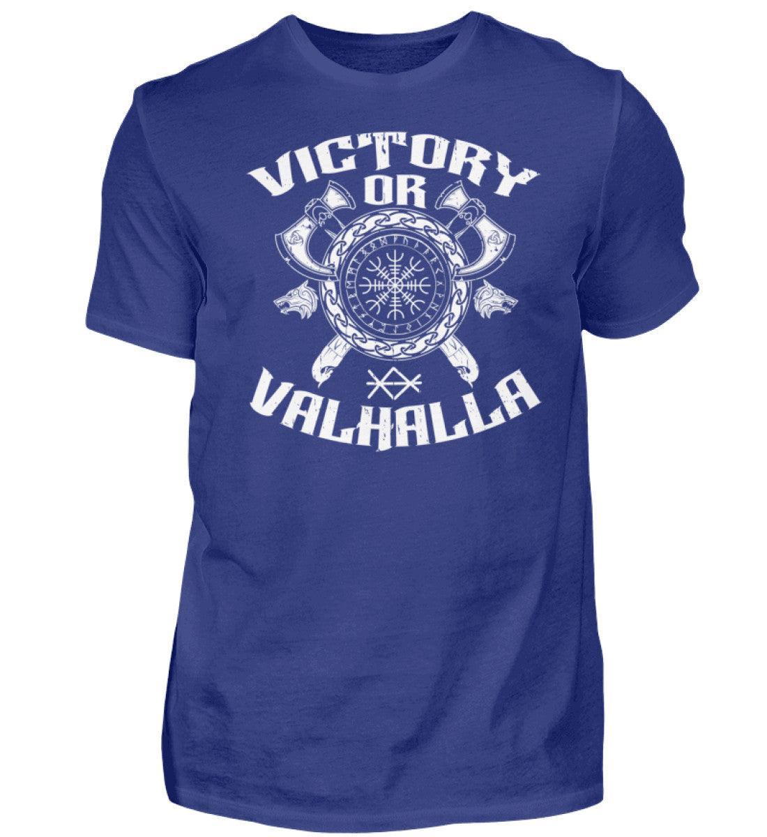 Wikinger Helm Of Awe Premiumshirt "Sieg oder Valhalla" – Kriegergeist in jedem Faden - Nordic Viking Wear