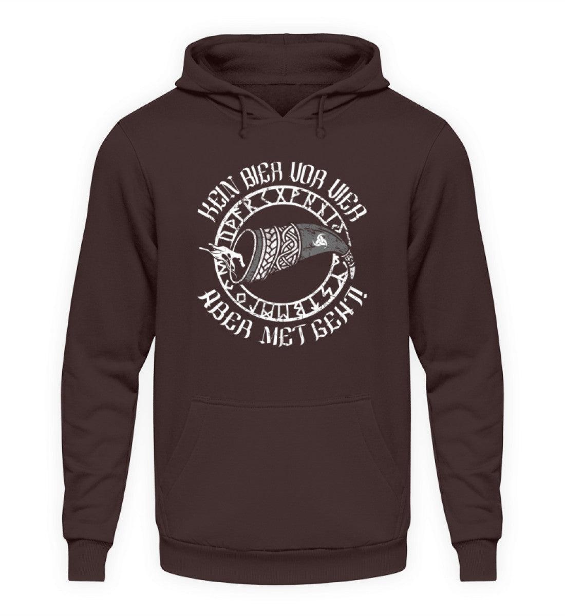 Lustiges Wikinger-Shirt "Kein Bier vor Vier, aber Met geht!" – Humorvolles Nordisches - Nordic Viking Wear