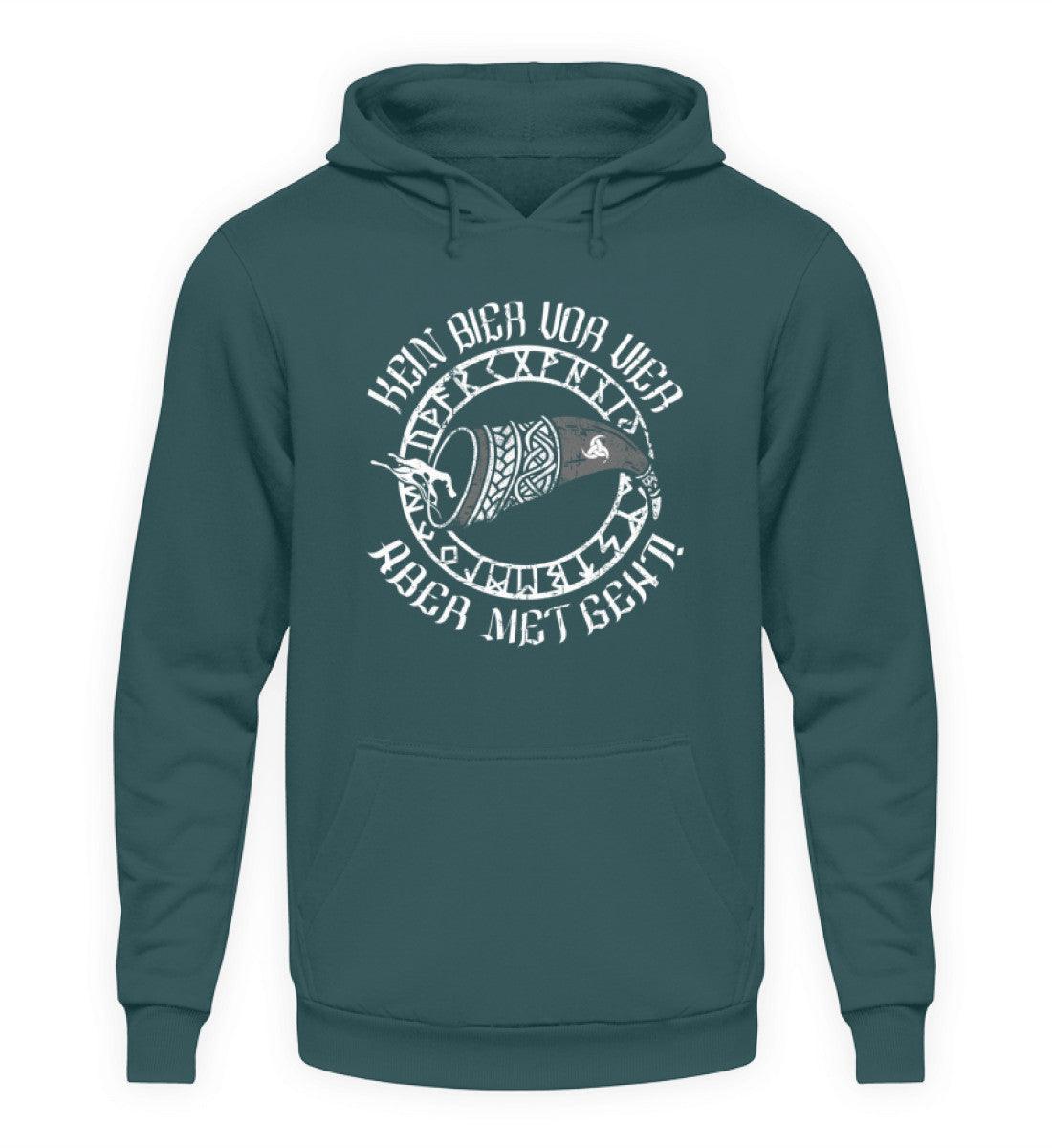 Lustiges Wikinger-Shirt "Kein Bier vor Vier, aber Met geht!" – Humorvolles Nordisches - Nordic Viking Wear