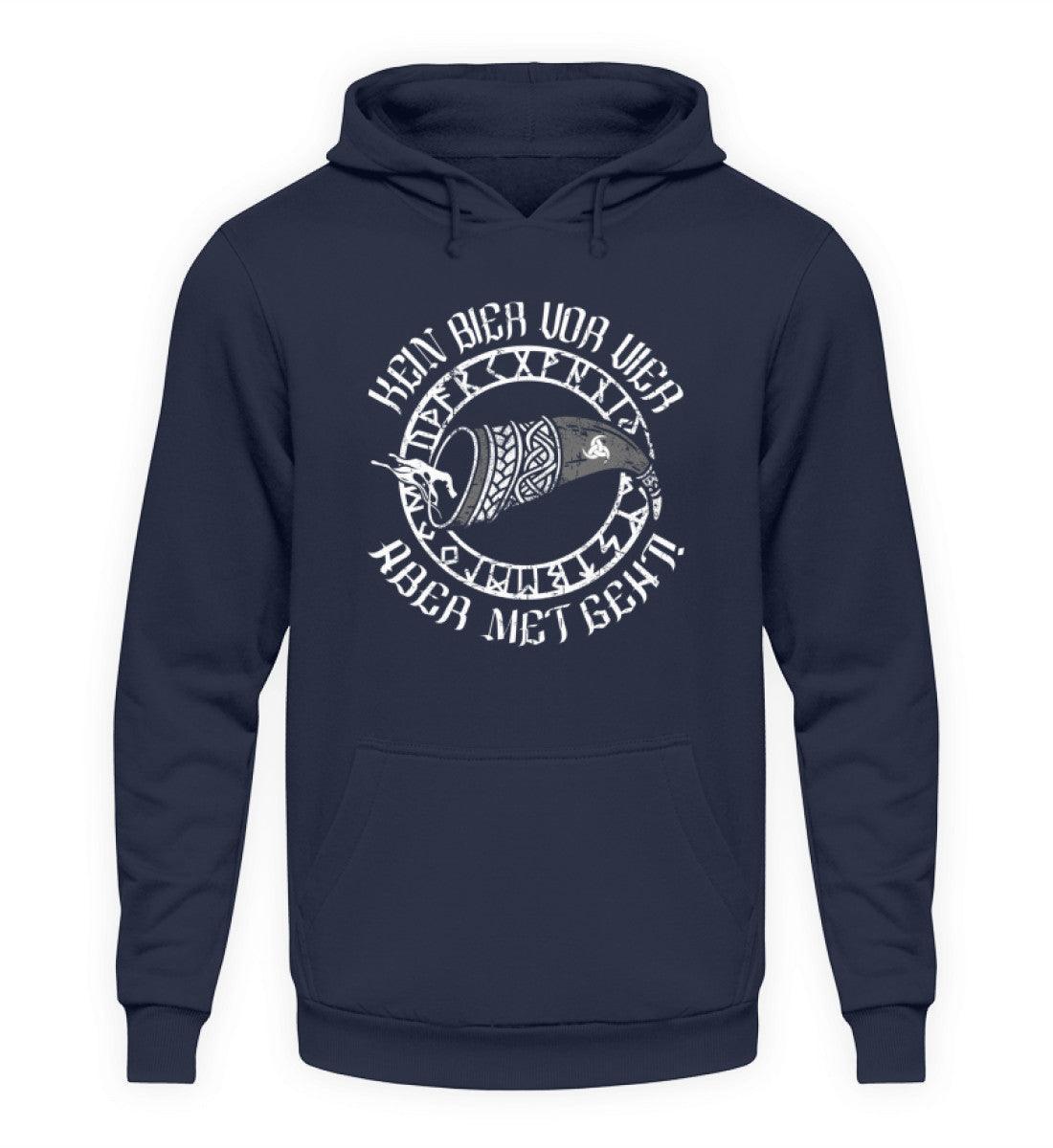 Lustiges Wikinger-Shirt "Kein Bier vor Vier, aber Met geht!" – Humorvolles Nordisches - Nordic Viking Wear