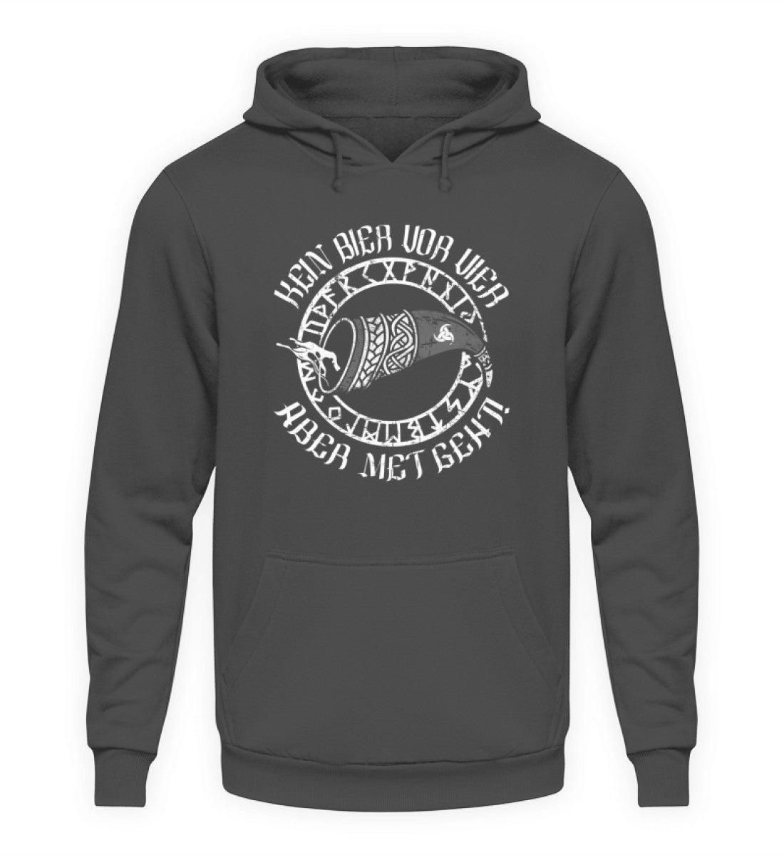 Lustiges Wikinger-Shirt "Kein Bier vor Vier, aber Met geht!" – Humorvolles Nordisches - Nordic Viking Wear
