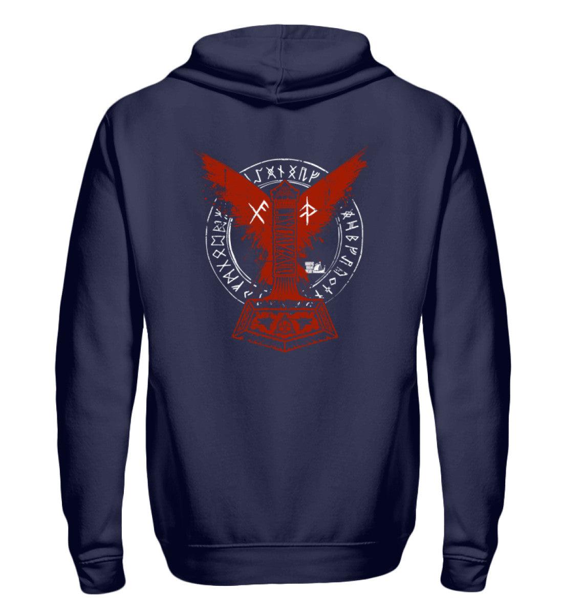 ⚡ Zipp-Hoodie „Mjölnir – Hammer des Thor“ ⚡ - Nordic Viking Wear