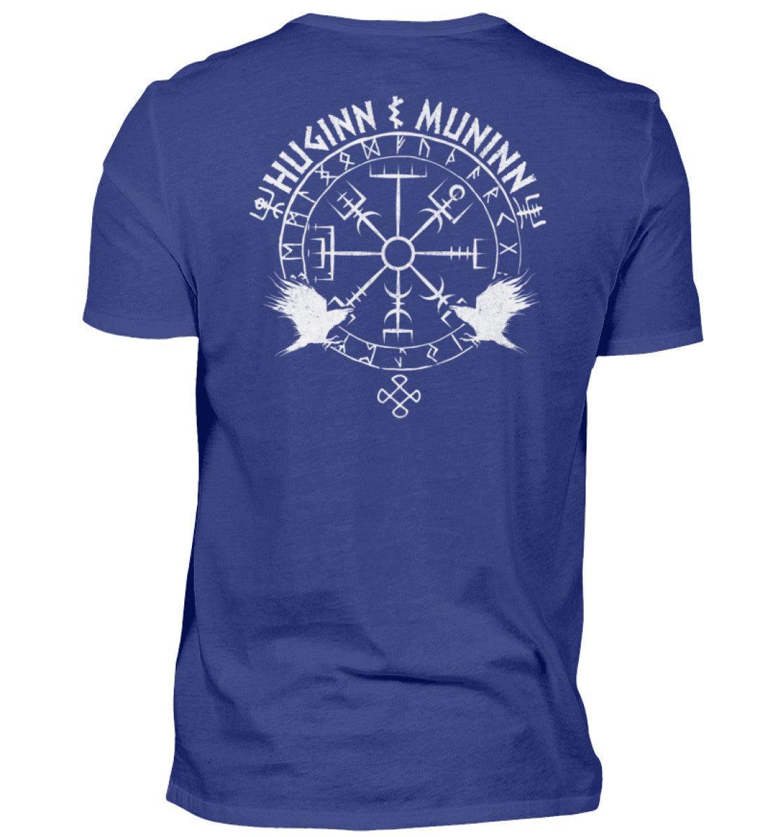 Odins Raben Wikinger Premiumshirt T-Shirt – Huginn und Muninn – Wikinger Runenkreis Tee - Nordic Viking Wear