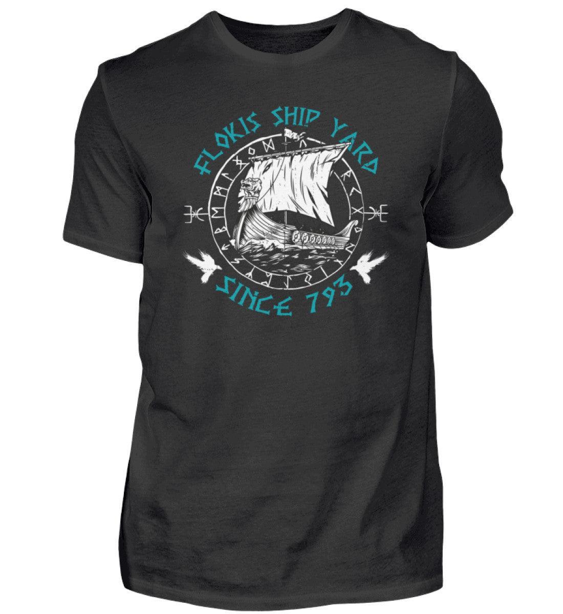 Wikinger-Shirt "Floki's Ship Yard: Tradition seit 793" - Nordic Viking Wear