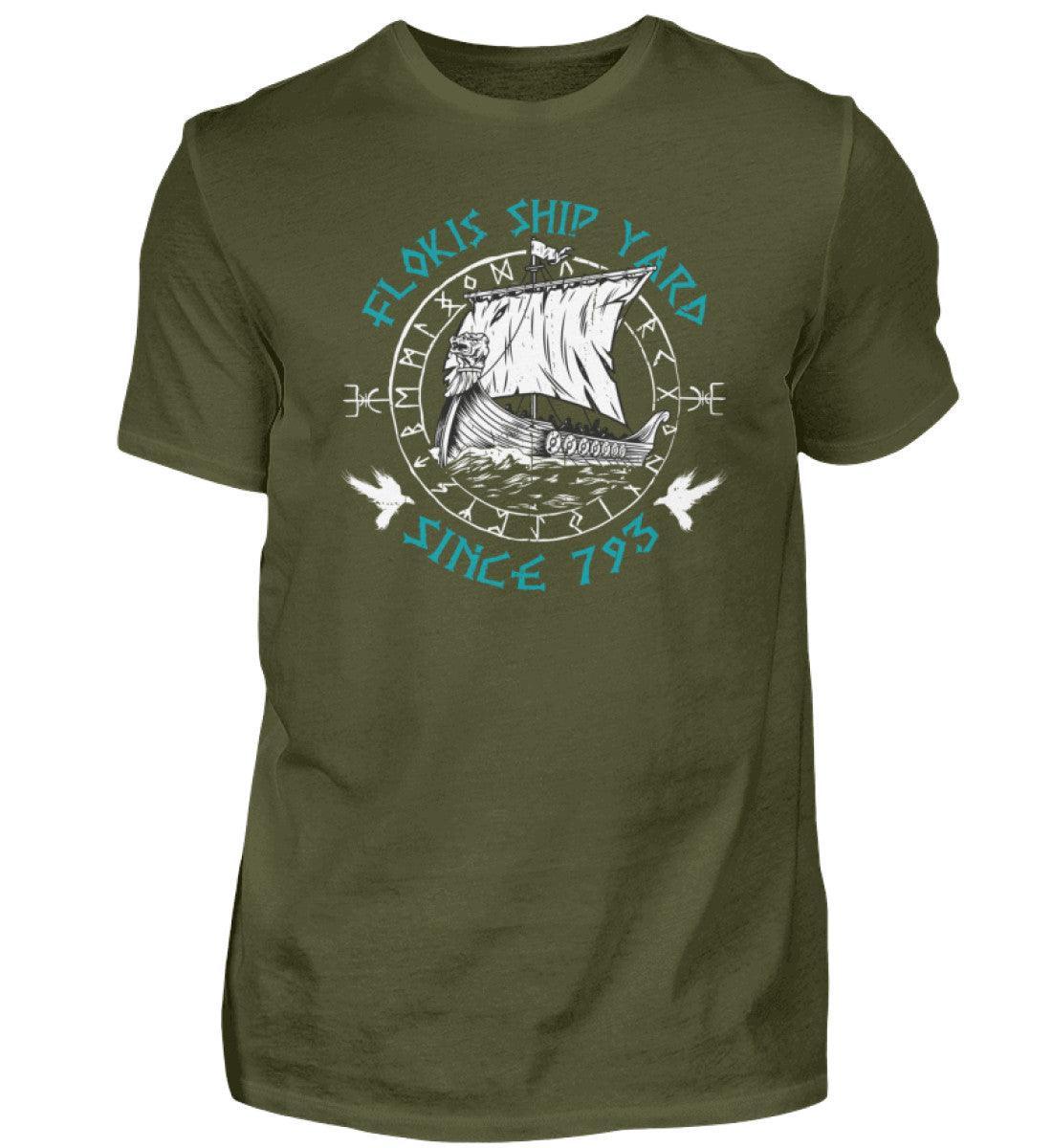 Wikinger-Shirt "Floki's Ship Yard: Tradition seit 793" - Nordic Viking Wear