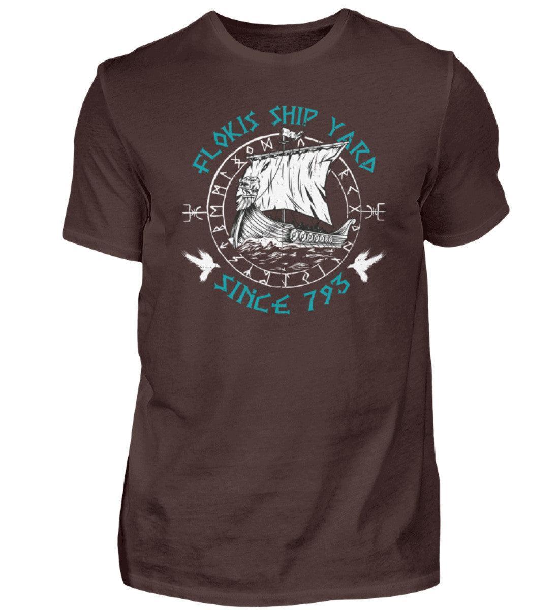 Wikinger-Shirt "Floki's Ship Yard: Tradition seit 793" - Nordic Viking Wear