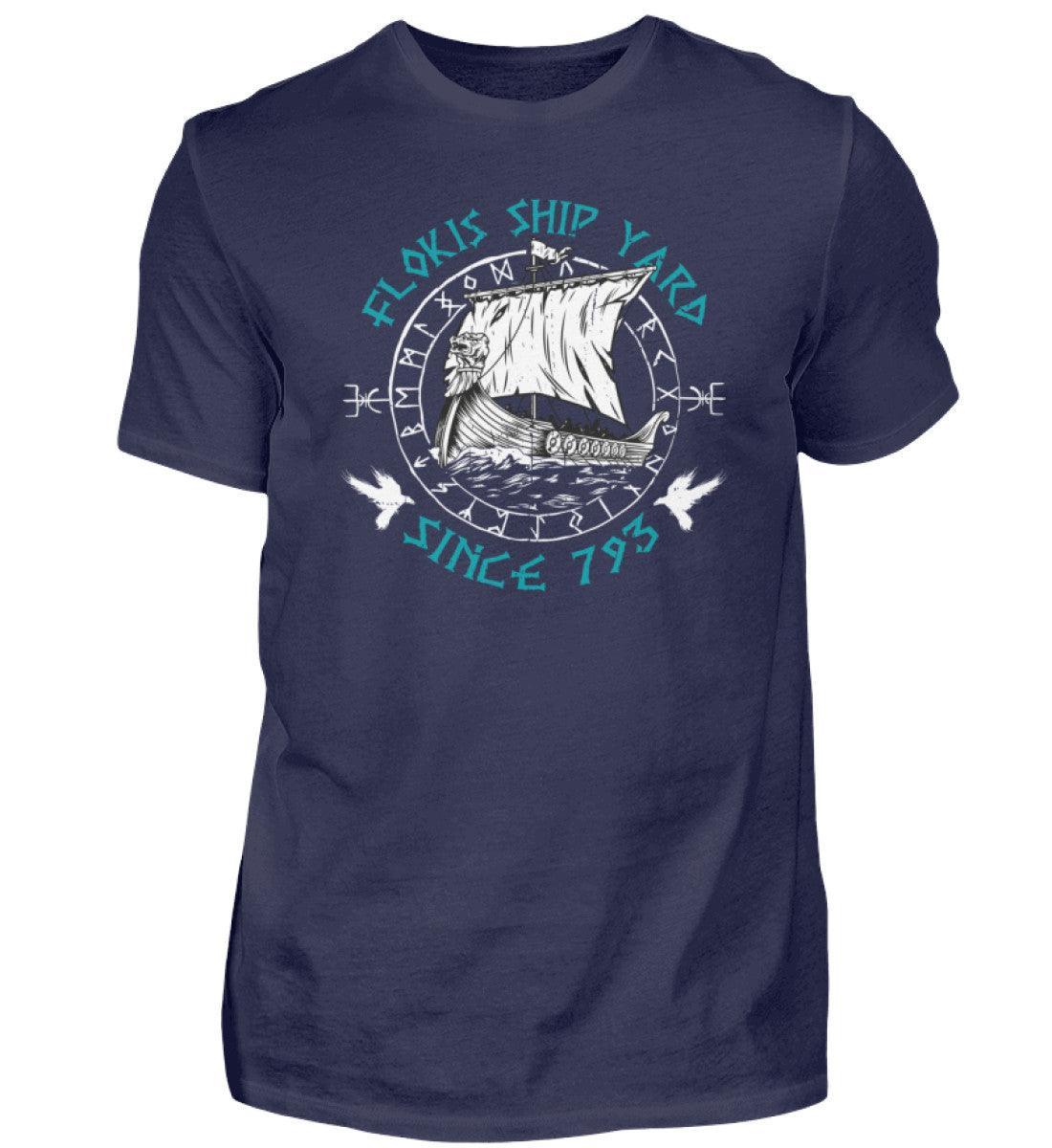Wikinger-Shirt "Floki's Ship Yard: Tradition seit 793" - Nordic Viking Wear