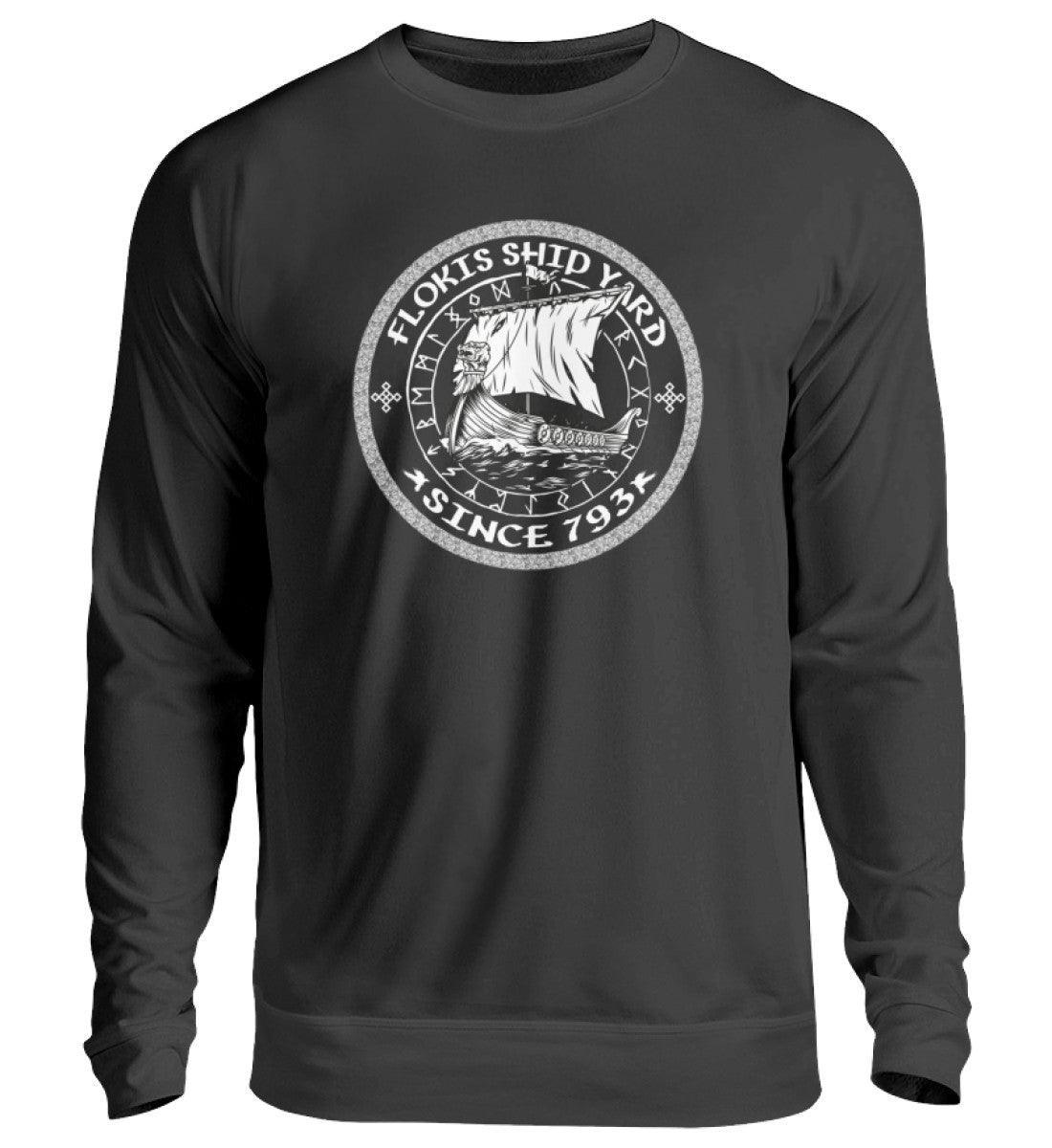 Wikinger-Sweatshirt – FLOKIS SHIP YARD – Norse Heritage Pullover - Nordic Viking Wear