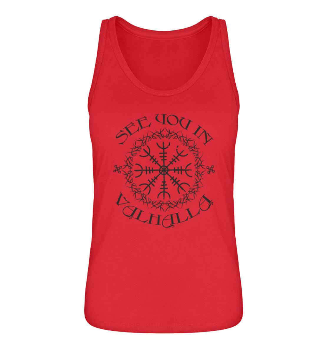 See You In Valhalla Helm Of Awe - Schildmaiden-Tanktop Weiß - Nordic Viking Wear