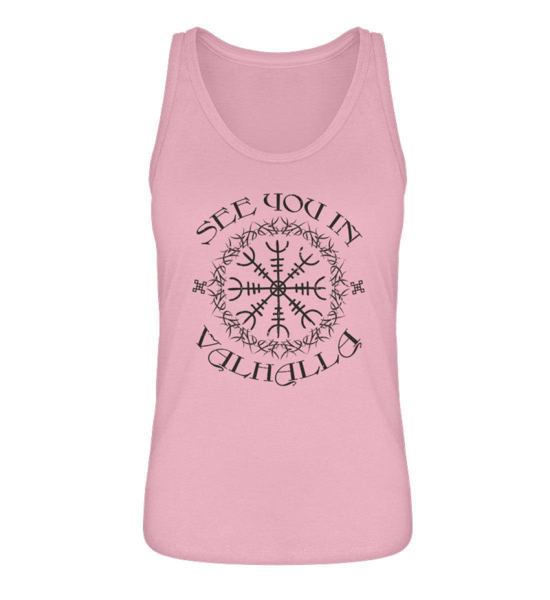 See You In Valhalla Helm Of Awe - Schildmaiden-Tanktop Weiß - Nordic Viking Wear