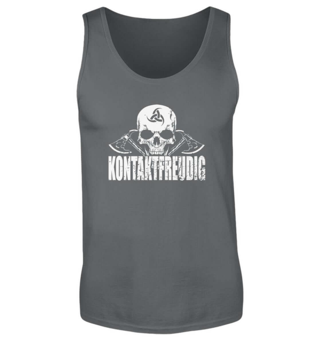 Wikinger Tanktop 'Kontaktfreudig' – Schwarzer Humor und Stil - Nordic Viking Wear