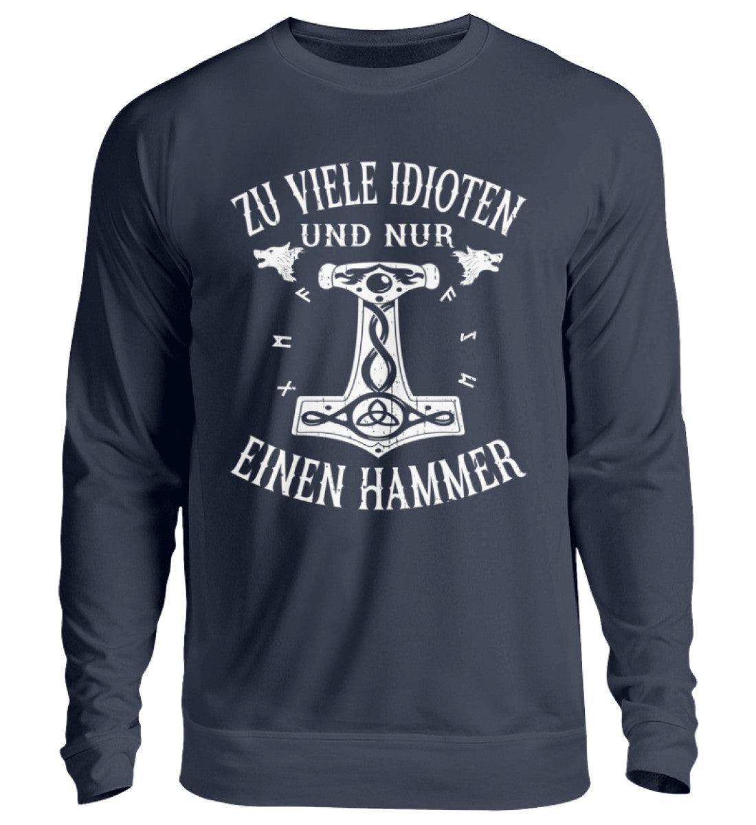 Wikinger Schildmaiden Sweatshirt "Mjölnir und Wölfe" - Kraftvolles Statement-Pullover - Nordic Viking Wear